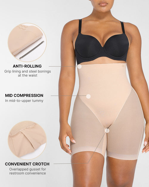 Be Yourself® Epit - High waisted mid-thigh shorts